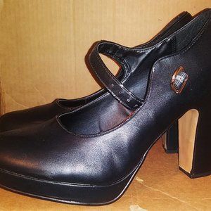 Black Torrid Mary Jane Block Heels 11 W